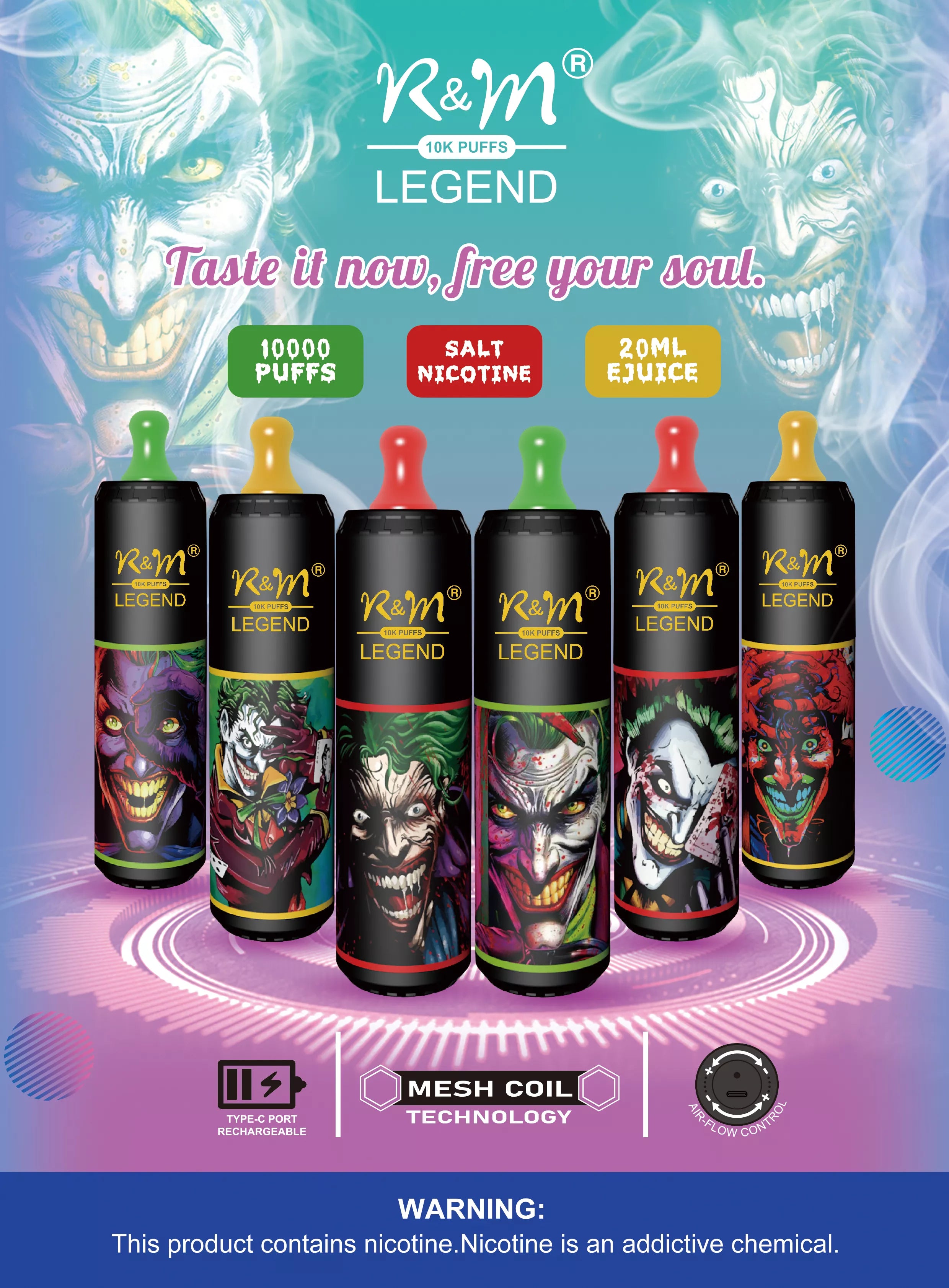 R&M Legend 10000 Puffs Rechargeable Disposable Vape | Indian Vape Ninja Indian Vape Ninja