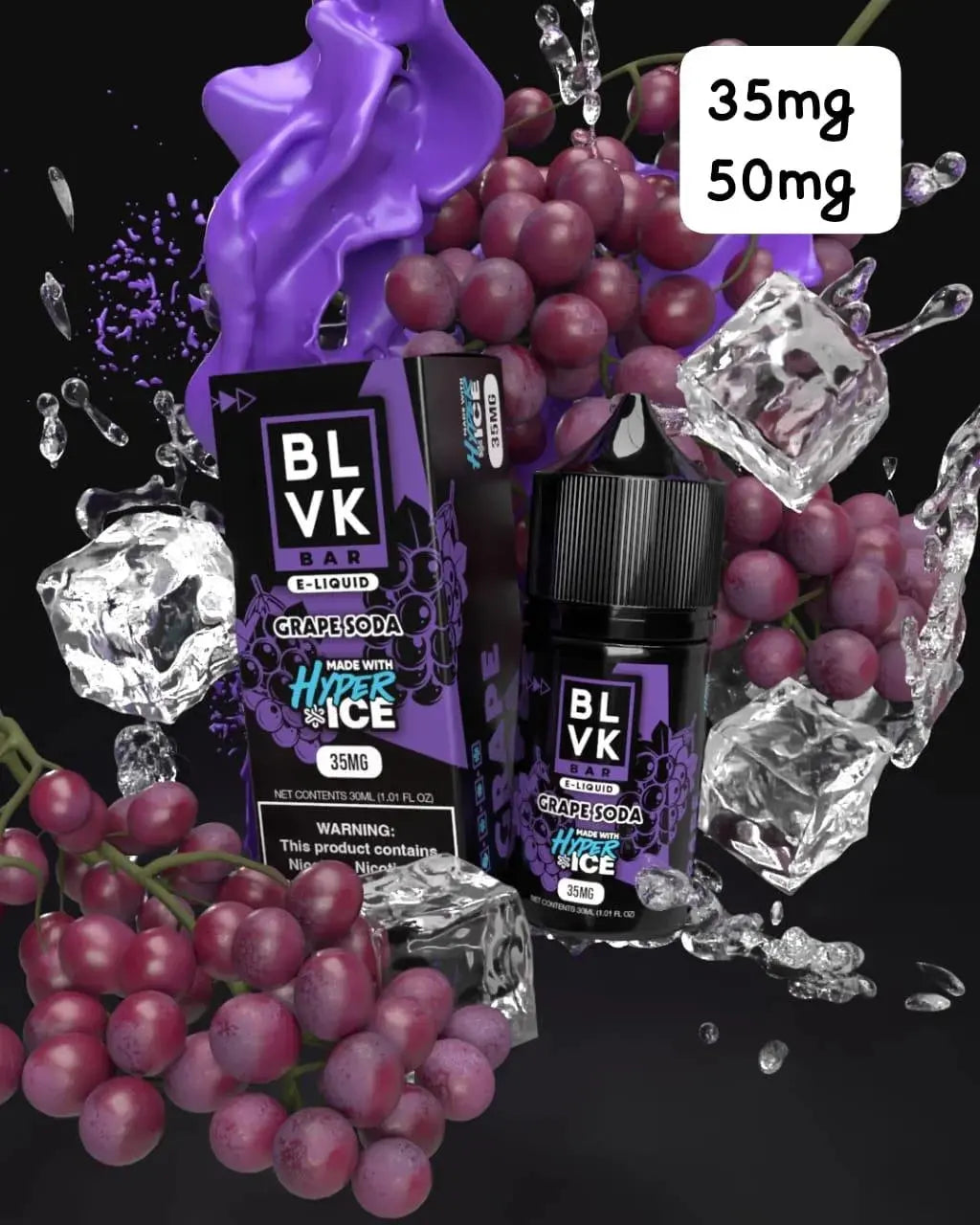 Grape Soda Hyper Ice - BLVK Bar | 30ML | 35MG 50MG | La Dolce Vape La Dolce Vape