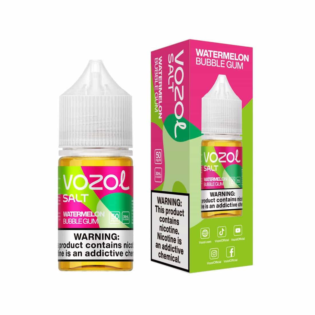 Watermelon Bubble Gum - Vozol Nic Salt | 30ML | 25MG 50MG | La Dolce Vape Indian Vape
