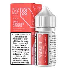Sweet Strawberry lemonade - Pod Salt Nic salt | 30ML | 20MG 25MG 50MG | La Dolce Vape Indian Vape